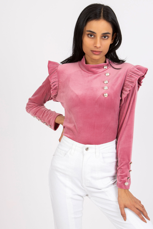 Rozā velūra blūze sievietēm Capri