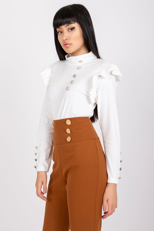 Balta sieviešu velūra blūze Capri Balta sieviešu velūra blūze Capri