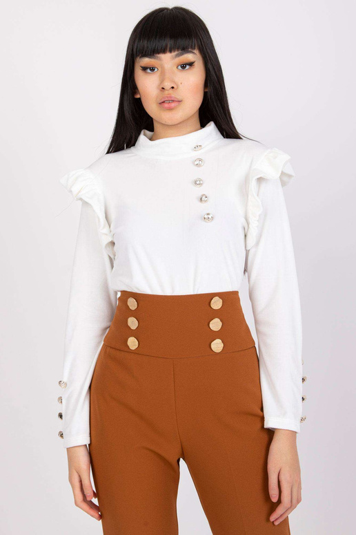 Balta sieviešu velūra blūze Capri Balta sieviešu velūra blūze Capri