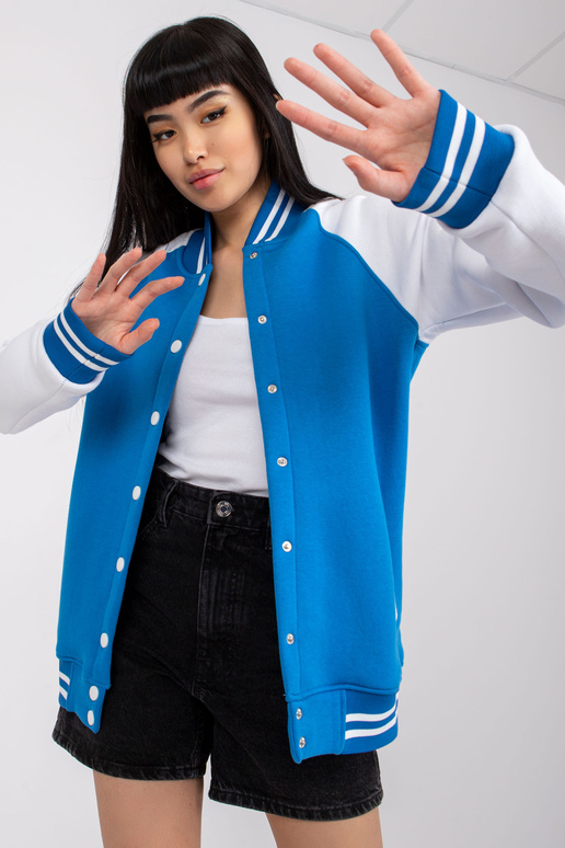 Tumši zils un balts bomber džemperis...