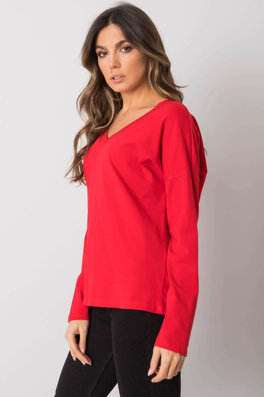 Sarkana sieviešu blūze ar garām...