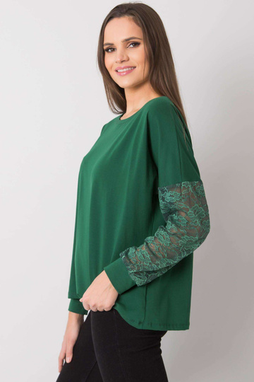 Tumši zaļa blūze ar...