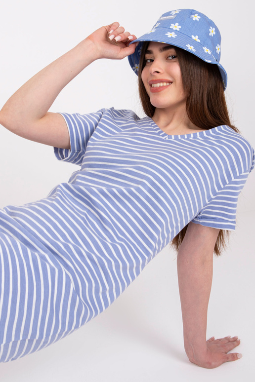 Gaiši zila svītraina minikleita no STITCH & SOUL