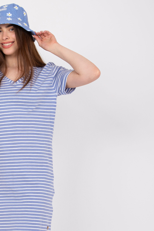 Gaiši zila svītraina minikleita no...