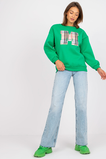 Zaļā kokvilnas džemperis Elise 2