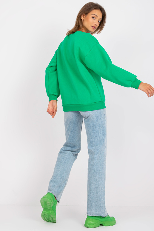 Zaļā kokvilnas džemperis Elise