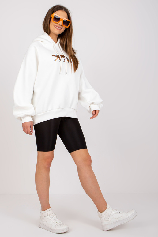 Ecru džemperis ar kapuci Cotton Peggy