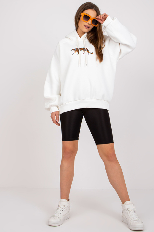 Ecru džemperis ar kapuci Cotton Peggy