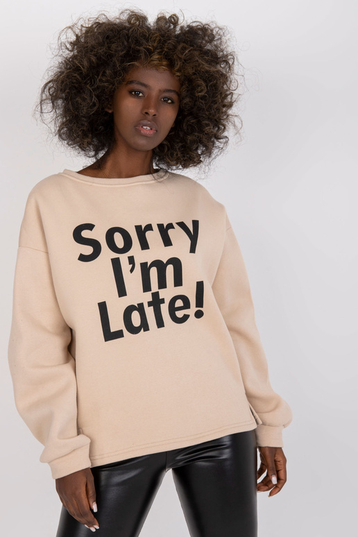 Bēšs liela izmēra džemperis ar...