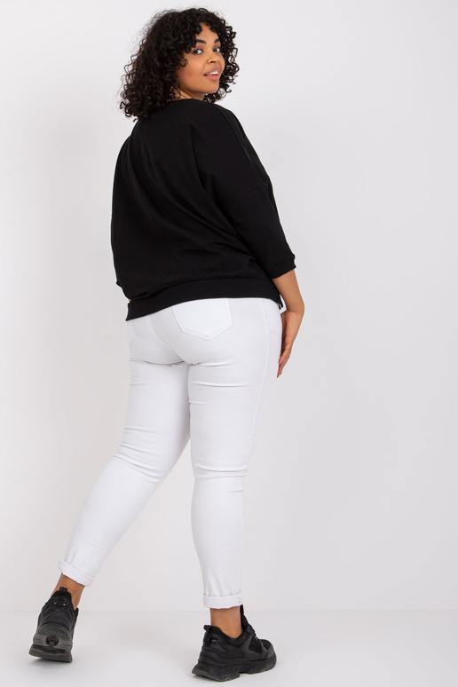 Melna plus izmēra blūze ar Cordelia...