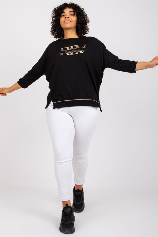 Melna plus izmēra blūze ar Cordelia...