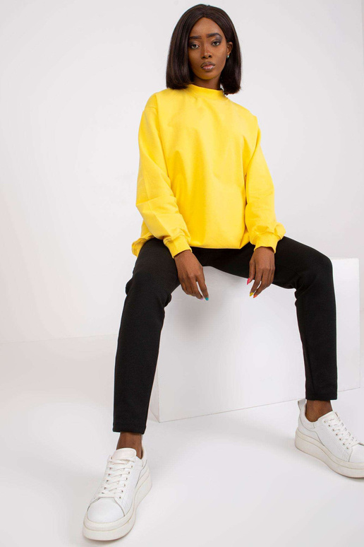 Dzeltens Twist kokvilnas džemperis