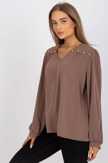 Tumši bēša svinīga blūze ar...