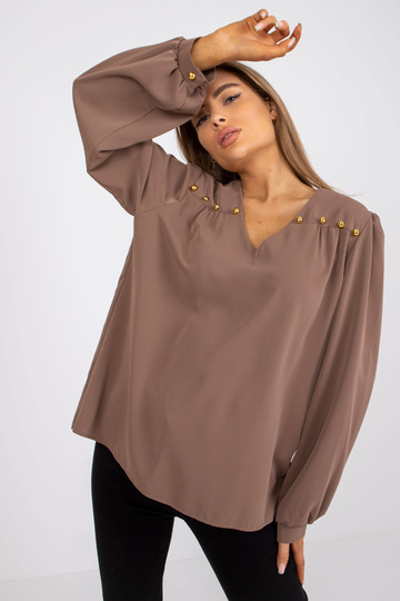 Tumši bēša svinīga blūze ar... 2