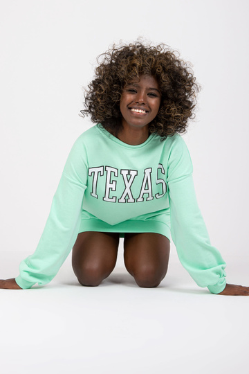 Piparmētru garais džemperis...