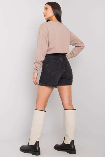 Tumši bēša īsa blūze basic...