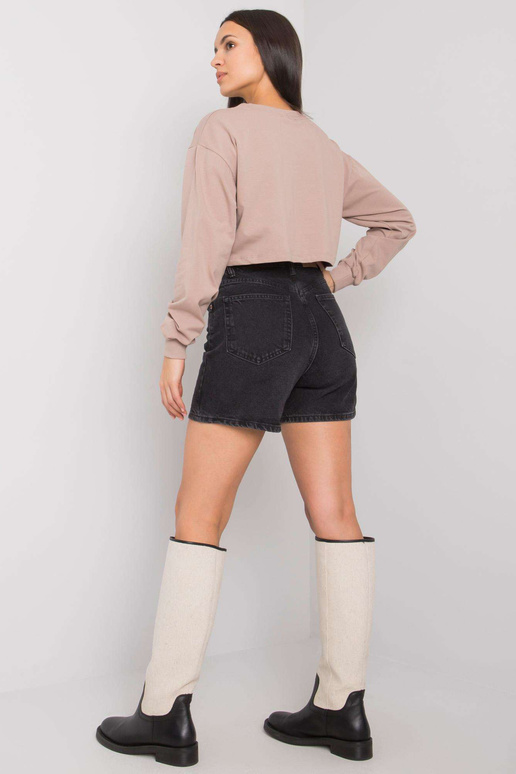 Tumši bēša īsa blūze basic Simeona