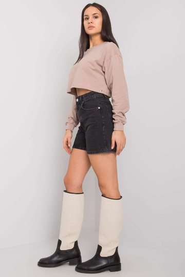 Tumši bēša īsa blūze basic... 2