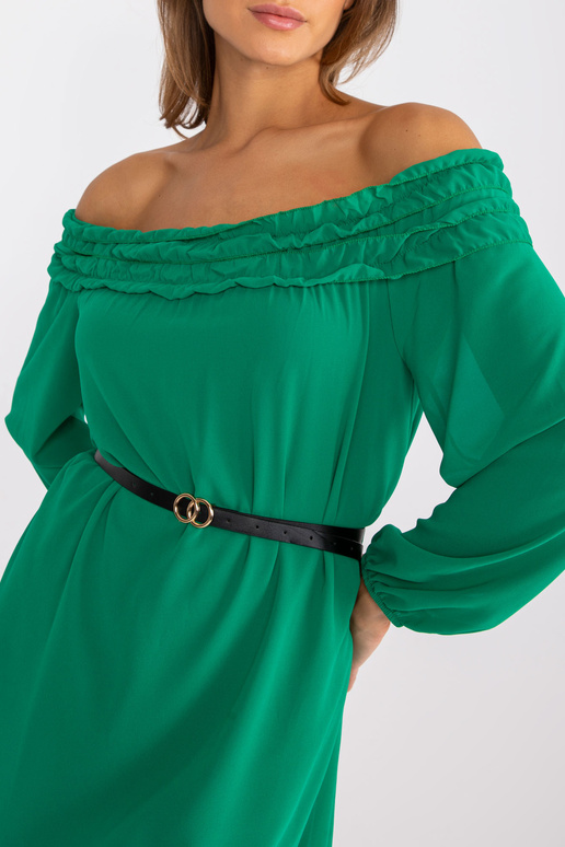 Ameline Green off plecu mini kleita