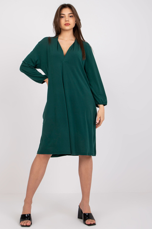 Tumši zaļa Rimini kleita ar garām...