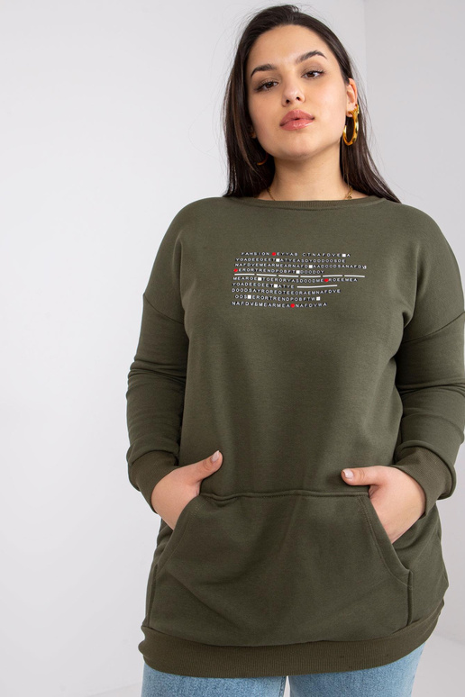 Haki krāsas sporta krekls liela...