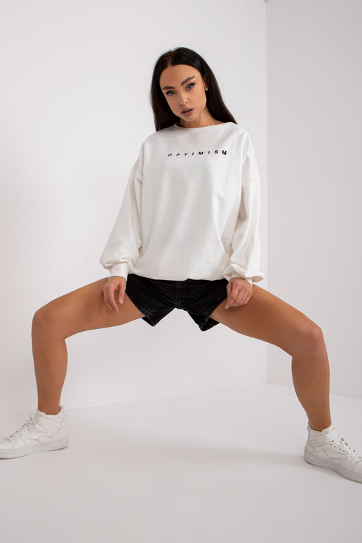 Ecru sporta krekls bez kapuces ar...