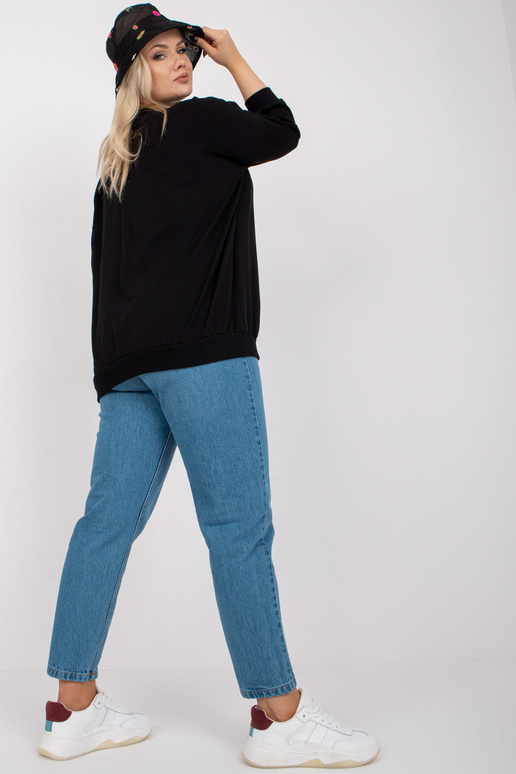 Melna Brigitte Cotton liela izmēra...