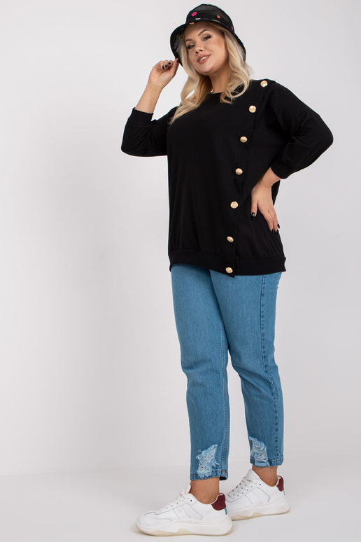 Melna Brigitte Cotton liela izmēra...