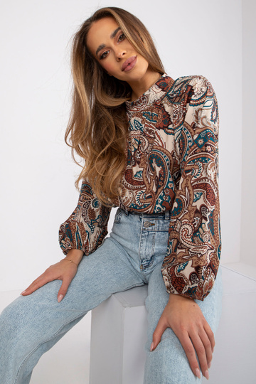 Bēša blūze ar Mia apdrukām