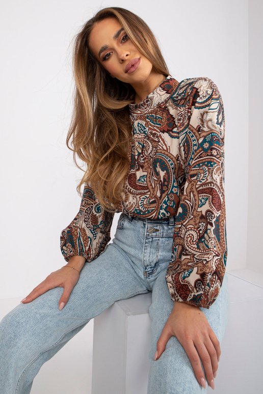 Bēša blūze ar Mia apdrukām