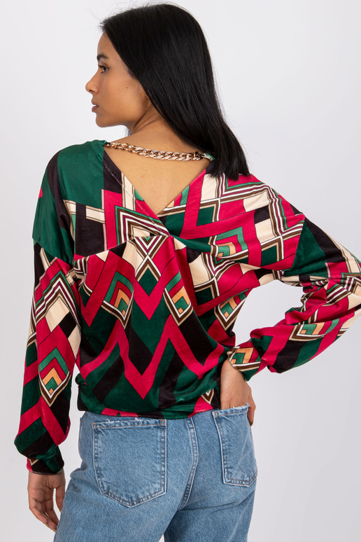 Zaļa un rozā Emmas blūze Zaļa un rozā Emmas blūze