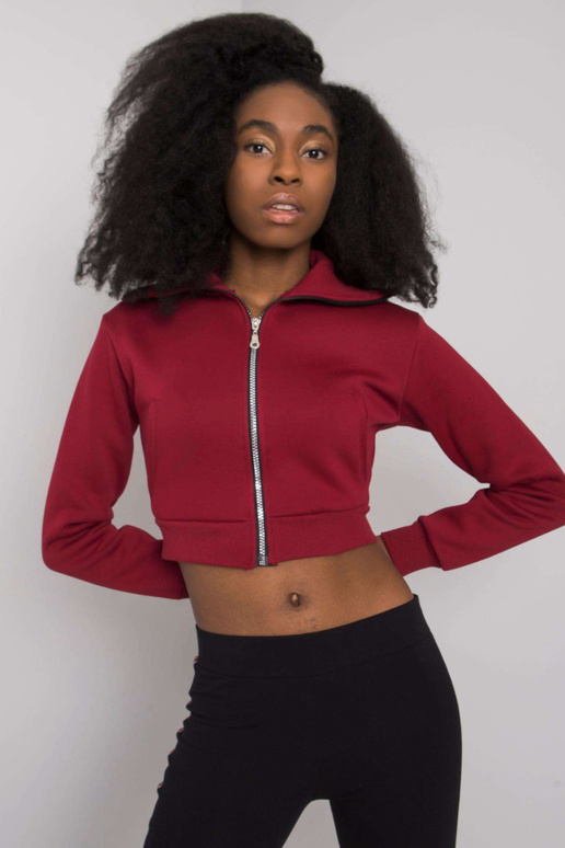 Burgundijas īss jakas džemperis Ann... Burgundijas īss jakas džemperis Ann...