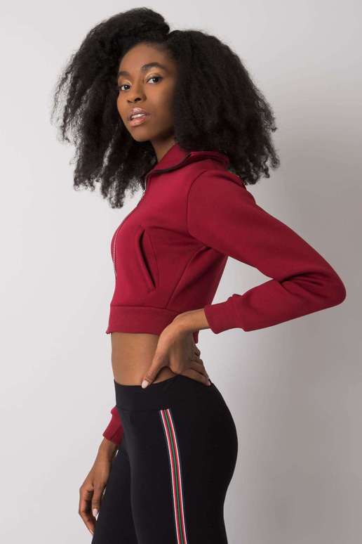 Burgundijas īss jakas džemperis Ann... Burgundijas īss jakas džemperis Ann...