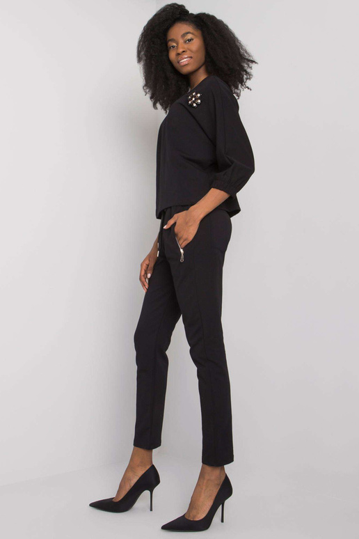 Melns kokvilnas komplekts ar Jane RUE...