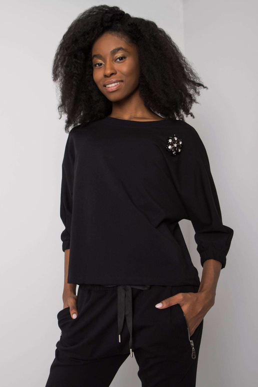 Melns kokvilnas komplekts ar Jane RUE...