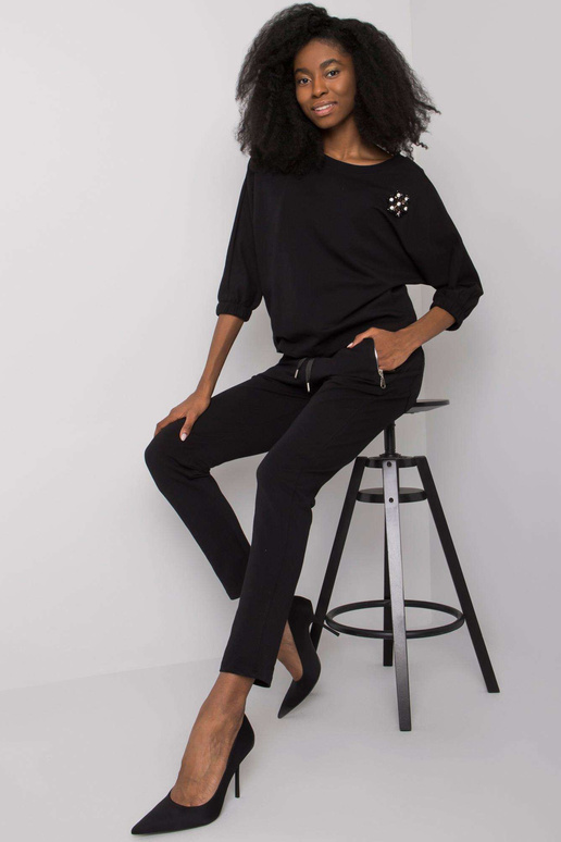 Melns kokvilnas komplekts ar Jane RUE...