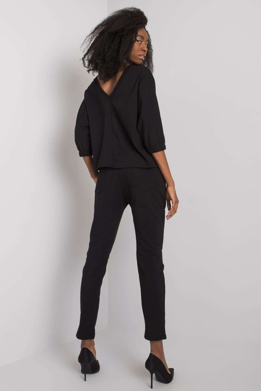 Melns kokvilnas komplekts ar Jane RUE...