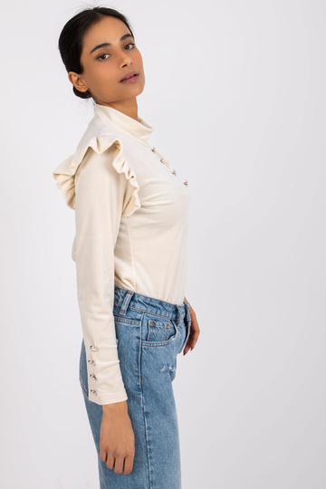 Bēša velūra blūze ar...