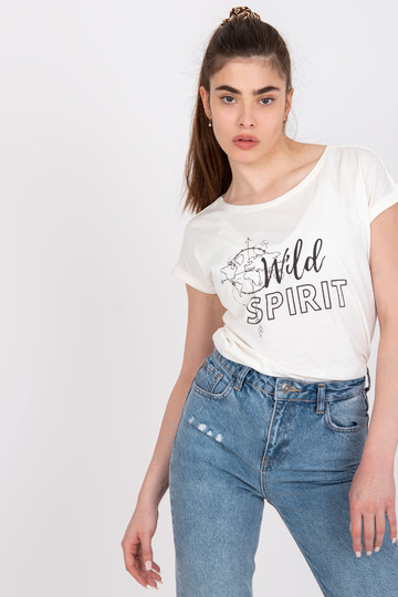 Ecru kokvilnas t-krekls...