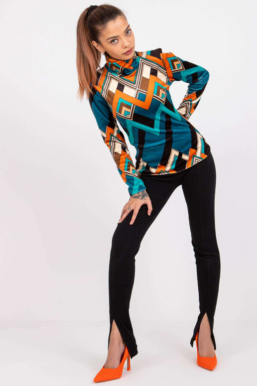 Jūras oranža blūze ar velūru Biloxi