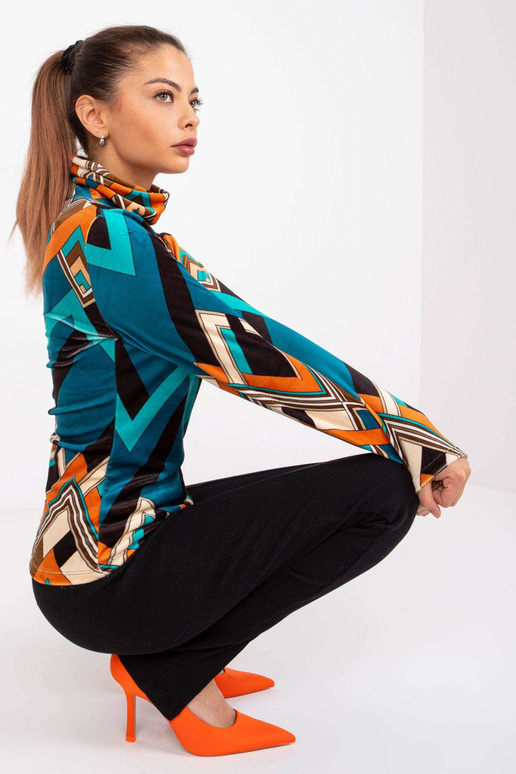 Jūras oranža blūze ar velūru Biloxi