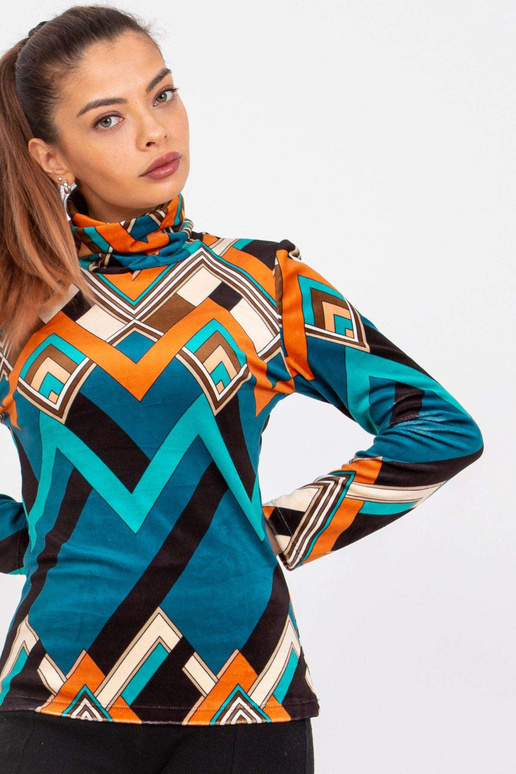 Jūras oranža blūze ar velūru Biloxi