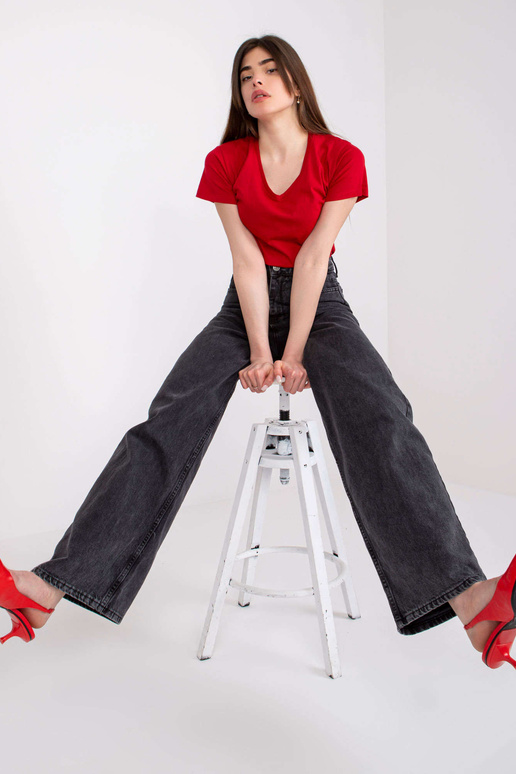 Bordo pamata sieviešu t-krekls Salina...