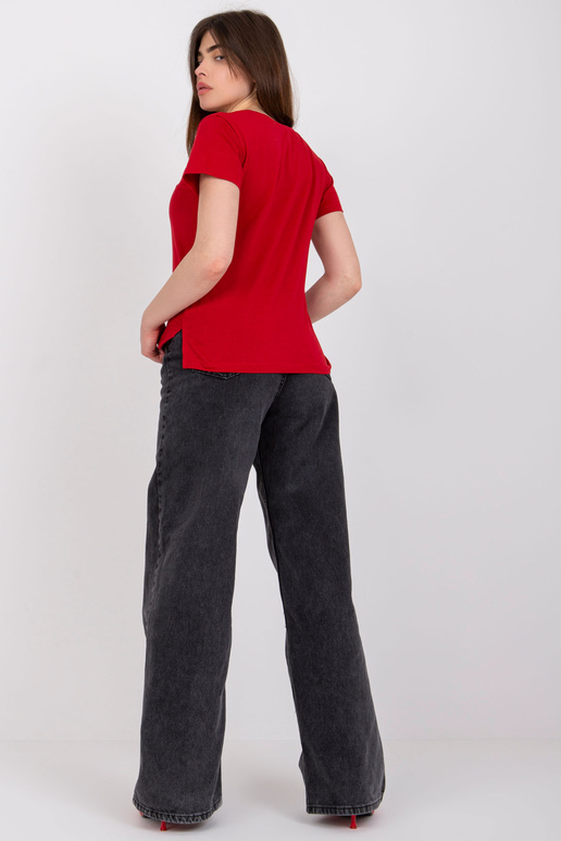 Bordo pamata sieviešu t-krekls Salina...