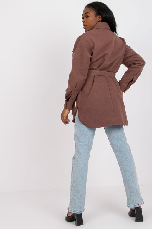 Brūns silts garš krekls ar svītru Olesia