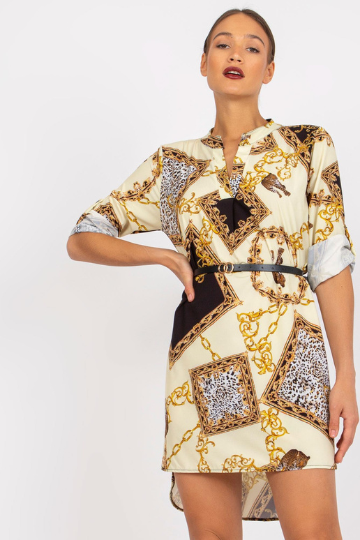 Dzeltena mini kleita ar Dolores apdruku