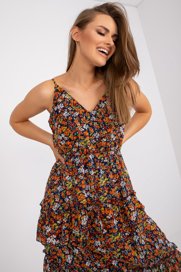 Tumši zila maxi kleita ar...