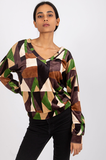 Brūns-haki raksta velūra... 2