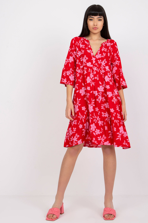 Pola SUBLEVEL sarkana ziedu kleita