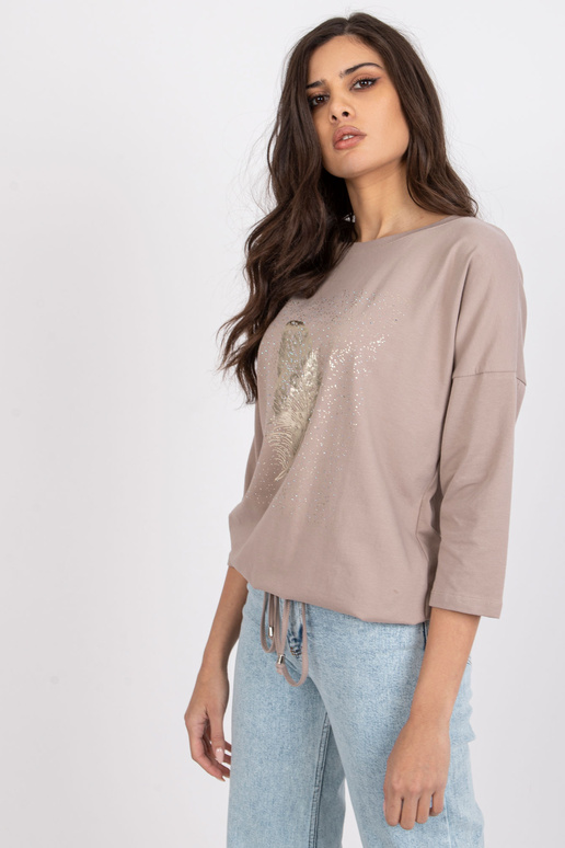 Tumši bēša blūze ar rhinestones Camila Tumši bēša blūze ar rhinestones Camila